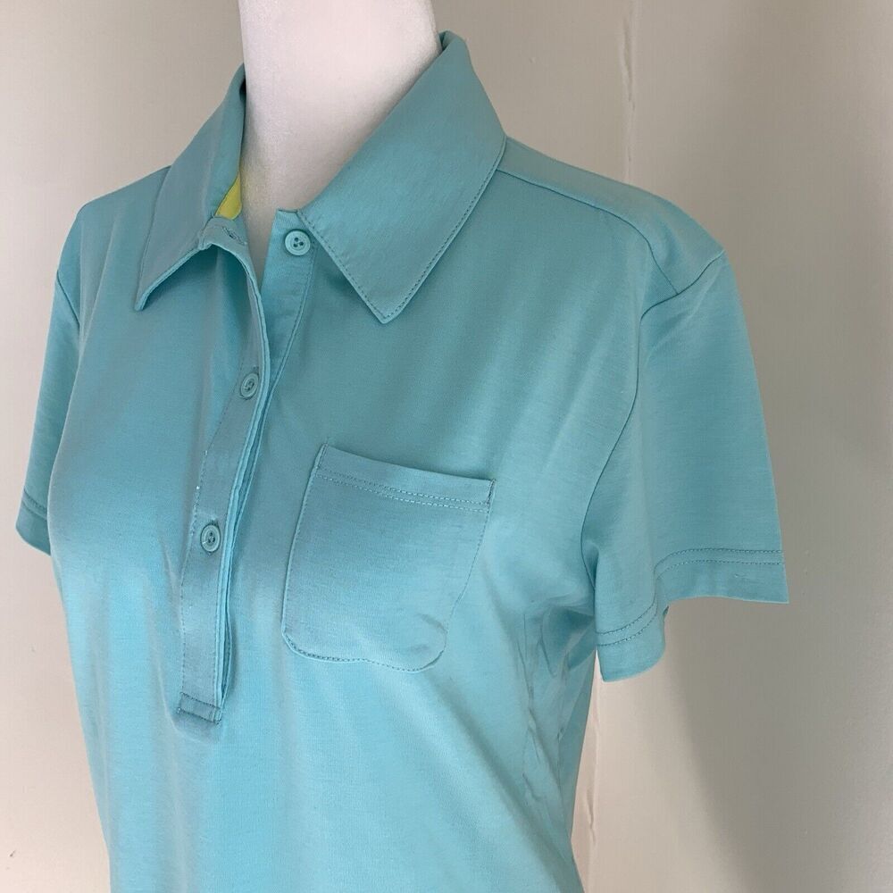 Specialized Women's Utility Polo Drirelease Merino Med Blue Teal Cycling Golf — image 2 of 8